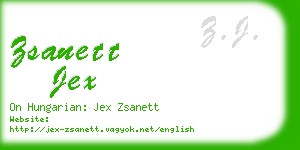 zsanett jex business card